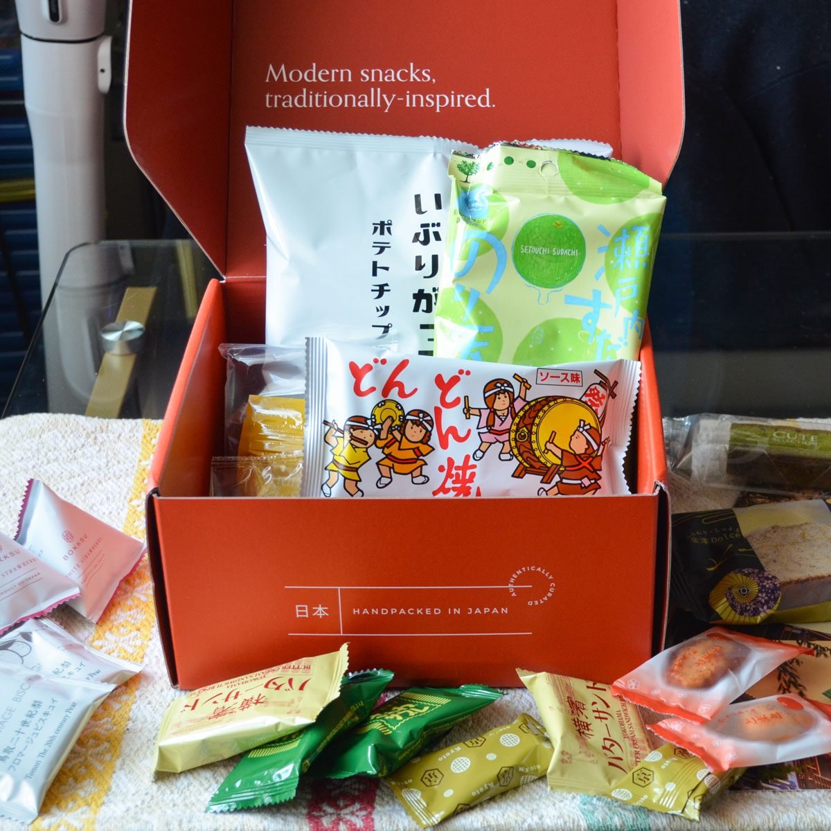 Bokksu box placed on a table
