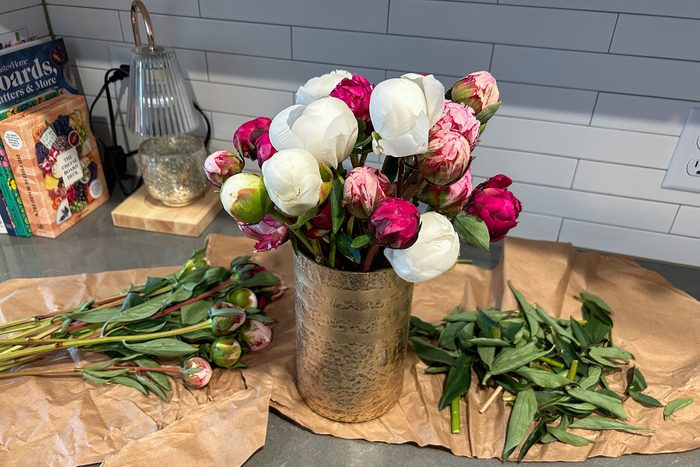Flowers arranged in vase