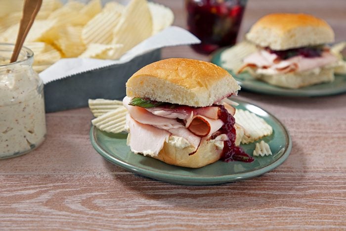 Turkey Sliders served in a plate