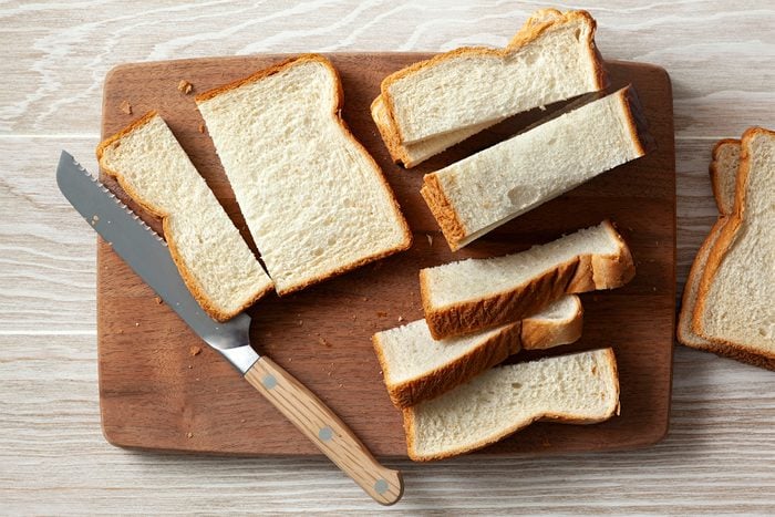 Sliced Bread on wooden board