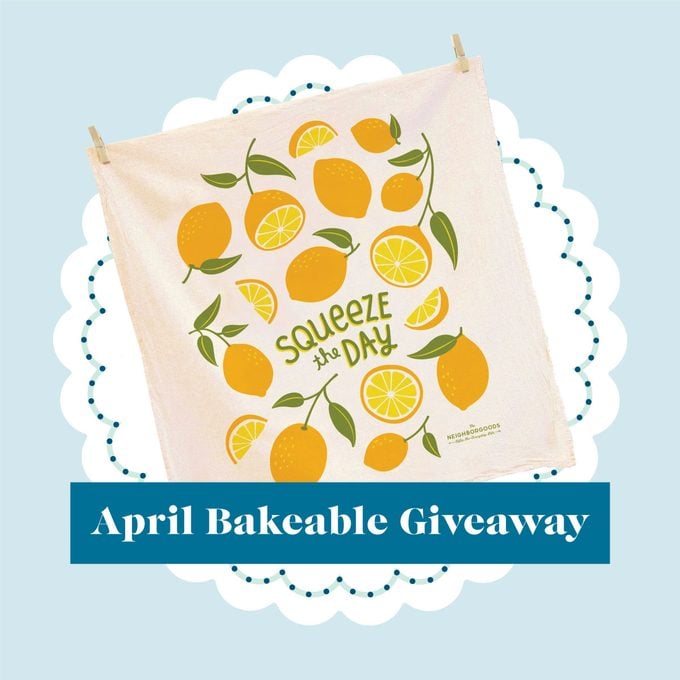 April Bakeable Giveaway Lemon Tea Towel