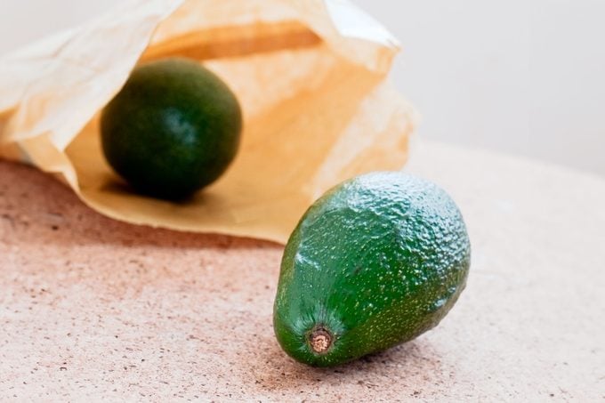 avocado in a paper bag