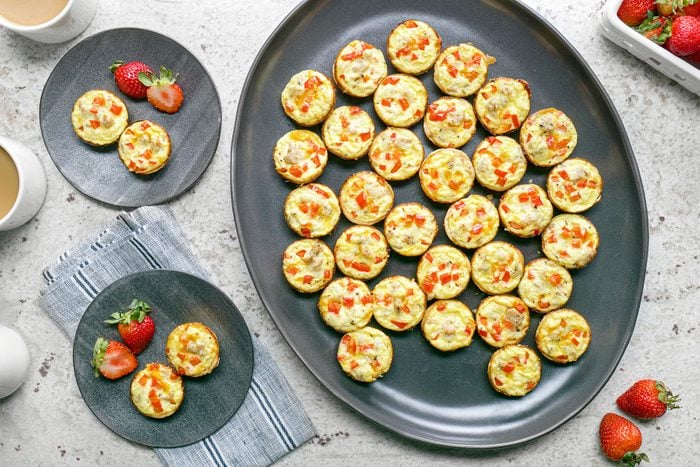 Mini Quiches served on big plate
