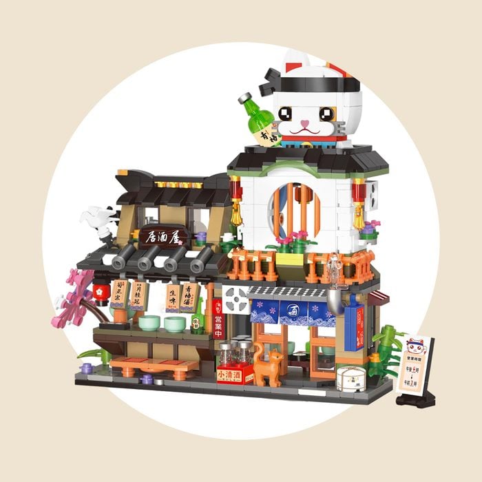 Qlt Japanese Street View Izakaya Shop Mini Building Blocks