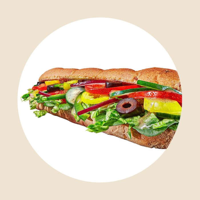 Subway Veggie Delite With Avocado Sandwich