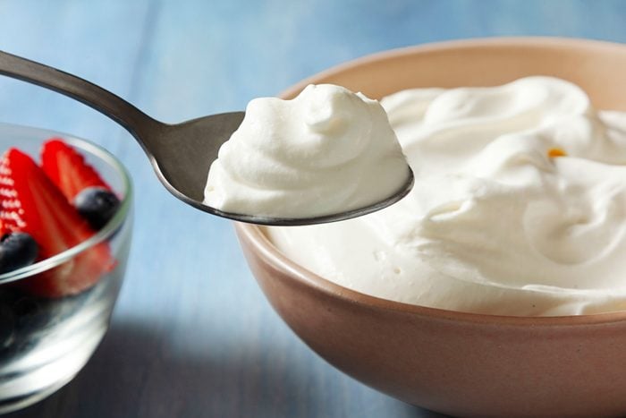 A Spoon of Sweetened Whipped Cream