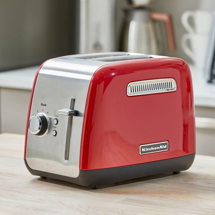 Kitchenaid Toaster on Wooden Kitchen Countertop