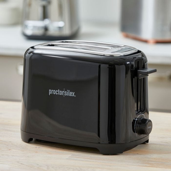 Proctor Silex Toaster on Wooden Kitchen Countertop