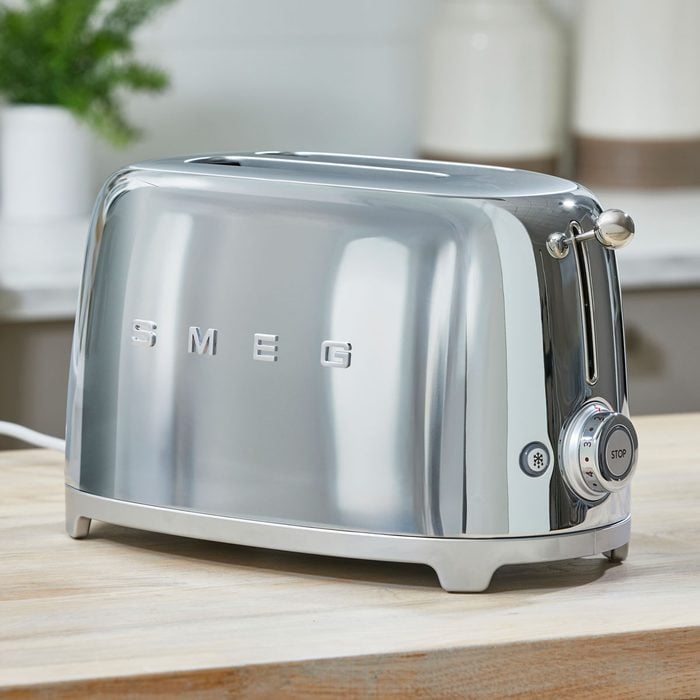 SMEG Toaster on Wooden Kitchen Countertop
