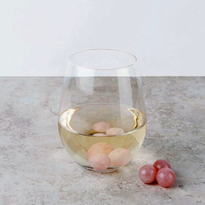 Rose Quartz Wine Gem Set