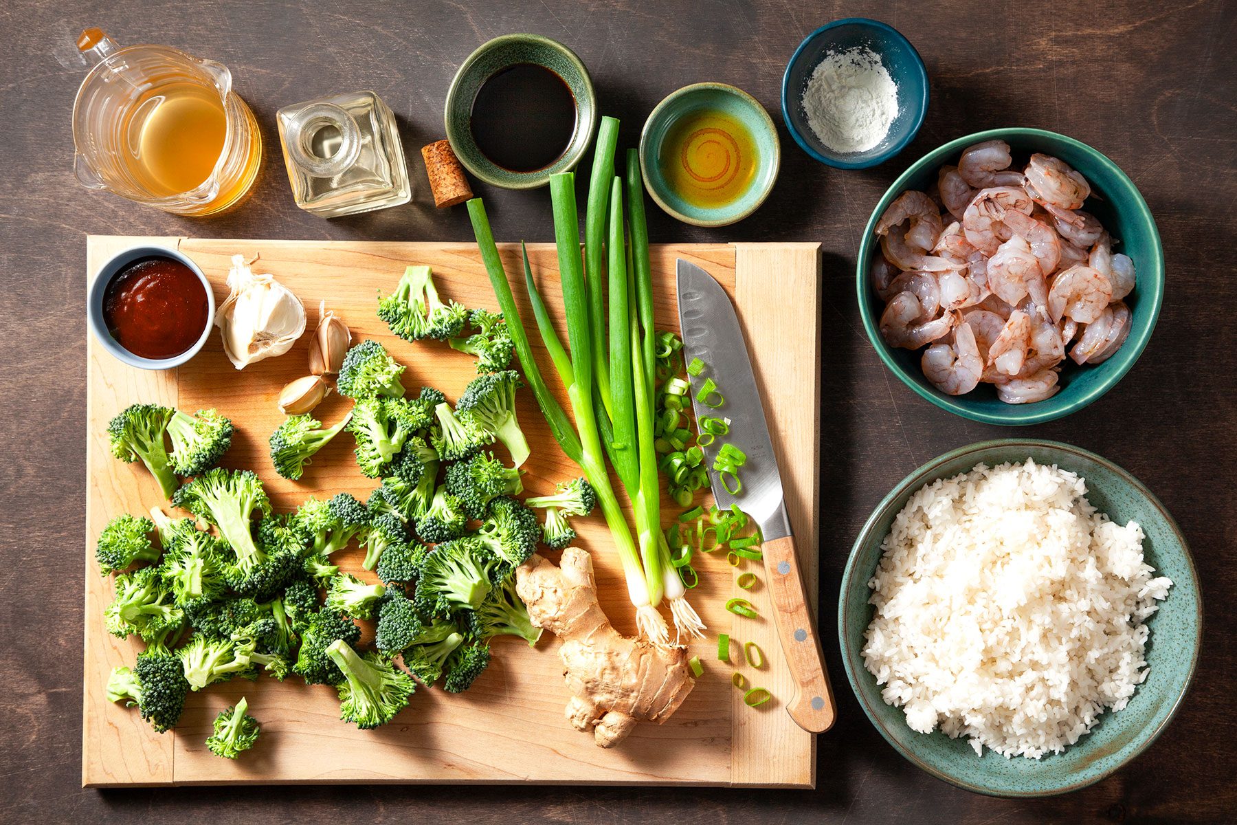 Ingredients for Shrimp And Broccoli Stir Fry 